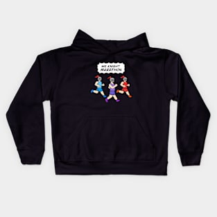 Funny marathon with knights Kids Hoodie